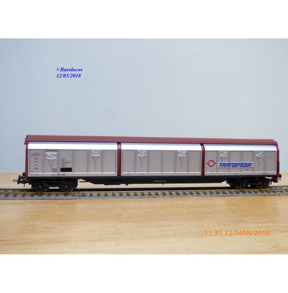 ELECTROTREN 5506 K,  wagon couvert grande capacité à parois coulissantes  type Habis  Deutsche TRANSFESA   DB    neuf   BO