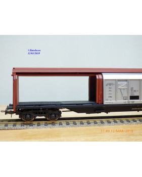 ELECTROTREN 5506 K,  wagon couvert grande capacité à parois coulissantes  type Habis  Deutsche TRANSFESA   DB    neuf   BO