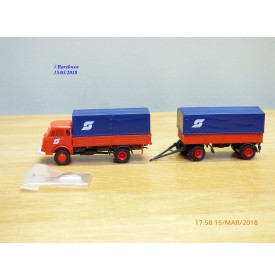 ROCO Minitanks 6002, Camion STEYR  680 et remorque ÖBB      Neuf   BO  1/87  HO