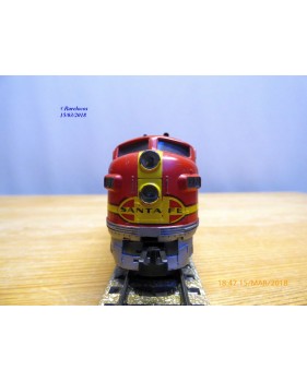 MÄRKLIN  4060.3, locomotive diesel  Bo Bo F7 A non motorisée Santa Fé  AT&SF 