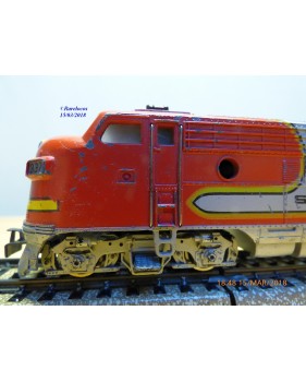 MÄRKLIN  4060.3, locomotive diesel  Bo Bo F7 A non motorisée Santa Fé  AT&SF 