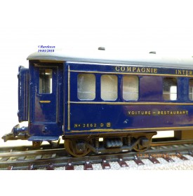 RATEAU /  PMP / JEP  ???, voitures restaurant  CIWL   N° 2862   SNCF  BO