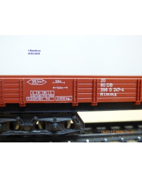 Märklin 4473,  wagon plat   à bogies  type  Rlmms   DB   BO