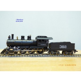 AHM  / Pocher /  Rivarossi  véro  5151,  locomotive  Ten Wheel 4 6 0  " Casey Jones " Illinois Central    ICRR   Neuf    BO