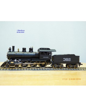 AHM  / Pocher /  Rivarossi  véro  5151,  locomotive  Ten Wheel 4 6 0  " Casey Jones " Illinois Central    ICRR   Neuf    BO