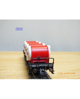 FLEISCHMANN  5231, wagon plat avec chargement citernes à bière EKU      DB   neuf   BO