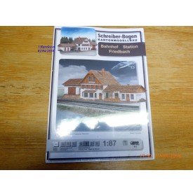 Schreiber-Bogen 619, kit en carton gare Friedbach  neuf   BO  HO 1/87