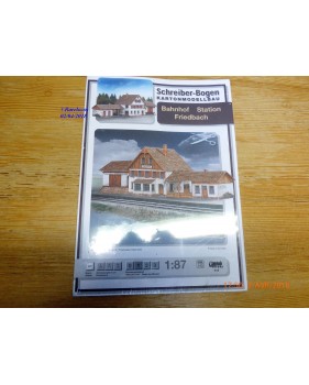 Schreiber-Bogen 619, kit en carton gare Friedbach  neuf   BO  HO 1/87