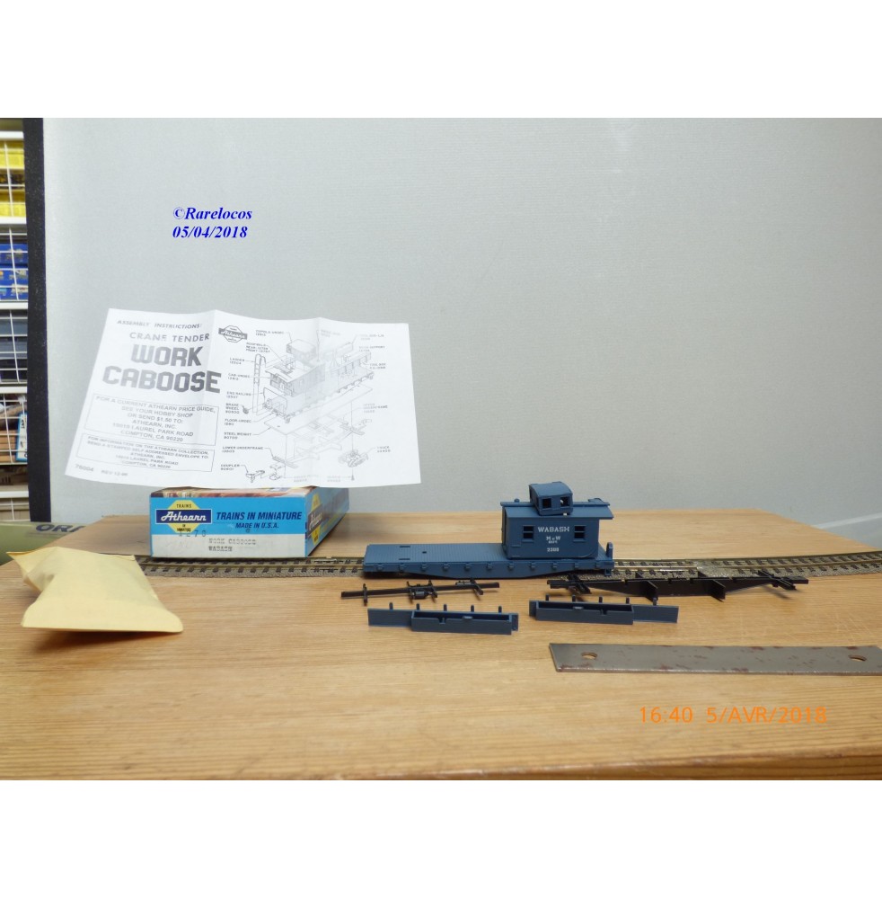 ATHEARN 1270, wagon de queue atelier ( work caboose )  WABASH  neuf   BO