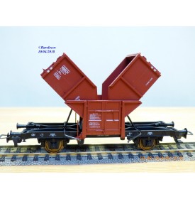 FLEISCHMANN 5502,  wagon tombereau basculant à déchargement central type El- u 061   DB  neuf   BO