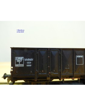 PIKO ME 139-071, wagon tombereau EUROP   type T   SNCF   BO 