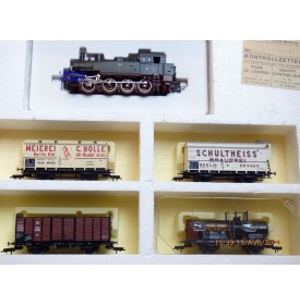 TRIX International  21213, coffret locotender T 13  ( Br 92 )  et 4 wagons KPEV   BO