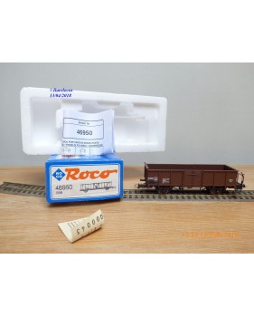 ROCO 46950,  wagon tombereau à plate forme d' extrémité    type E  ÖBB  Neuf   BO