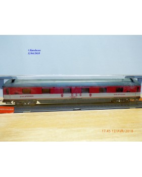 RÖWA 2304 wagon plat chargé de 2 conteneurs LESAGE  DB BO 