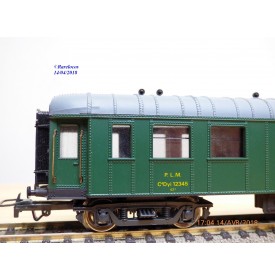 JOUEF  5110, voiture  OCEM à rivets  mixte 3 Cl. / fourgon  C4Dyi   PLM    BO