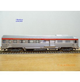 JOUEF  5550, voiture grandes lignes inox mixte 1 Cl. / fourgon  A2Dx  éclairé  TEE PBA   SNCF   neuf   BO                    