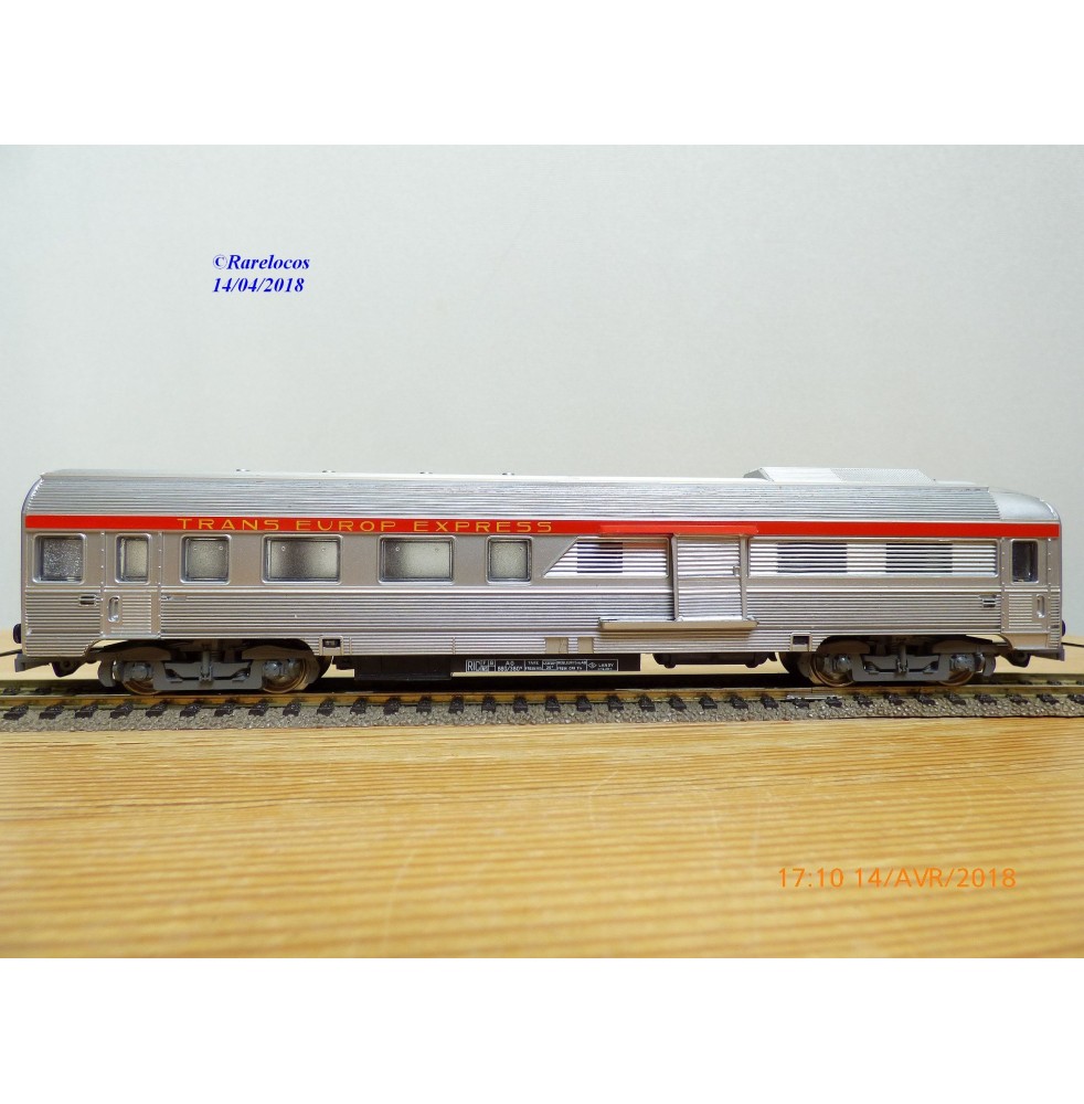 JOUEF  5550, voiture grandes lignes inox mixte 1 Cl. / fourgon  A2Dx  éclairé  TEE PBA   SNCF   neuf   BO                    