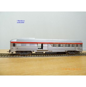 JOUEF  5550, voiture grandes lignes inox mixte 1 Cl. / fourgon  A2Dx  éclairé  TEE PBA   SNCF   neuf   BO                    