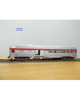 JOUEF  5550, voiture grandes lignes inox mixte 1 Cl. / fourgon  A2Dx  éclairé  TEE PBA   SNCF   neuf   BO                    