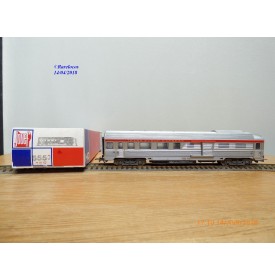 JOUEF  5550, voiture grandes lignes inox mixte 1 Cl. / fourgon  A2Dx  éclairé  TEE PBA   SNCF   neuf   BO                    