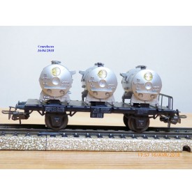 Märklin 4520 . 3,  wagon plat porte conteneurs BAYER   DB 