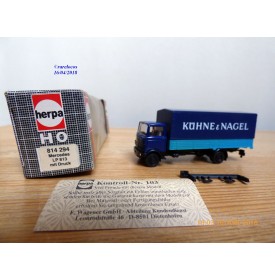 HERPA  814294,  camion bâché MERCEDES BENZ   LP 813  KÜHNE & NAGEL   Neuf   BO  1/87