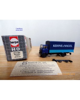 HERPA  814294,  camion bâché MERCEDES BENZ   LP 813  KÜHNE & NAGEL   Neuf   BO  1/87
