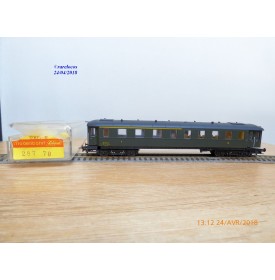 LILIPUT  287 70,  voiture mixte 1 / 2 Cl. " Bastille "  époque IV SNCF  BO