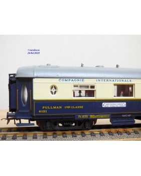 France Trains  312,  voiture Pullman cuisine -salon de 1 ère classe type Côte d'Azur   N° 4131  CIWL   BO