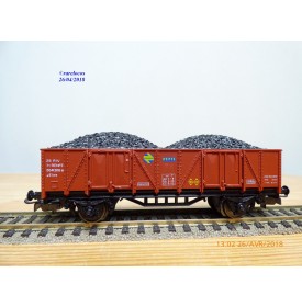 ELECTROTREN  1201, wagon tombereau chargé de charbon   RENFE   BO