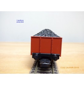 ELECTROTREN  1201, wagon tombereau chargé de charbon   RENFE   BO