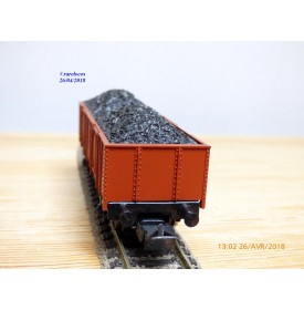 ELECTROTREN  1201, wagon tombereau chargé de charbon   RENFE   BO