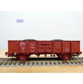 ELECTROTREN  1256, wagon tombereau typeX-1  Elos  chargé de charbon   RENFE   BO