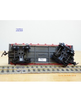 MANTUA 723 020, wagon plat ancien à bogies avec citernes Pennsylvania PRR  neuf  BO