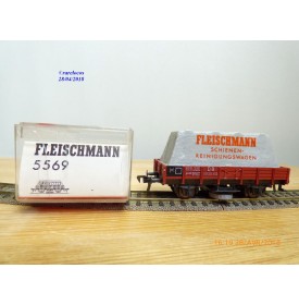 Fleischmann 5569,  wagon nettoyeur de voie type Kklmmo490  DB  neuf   BO