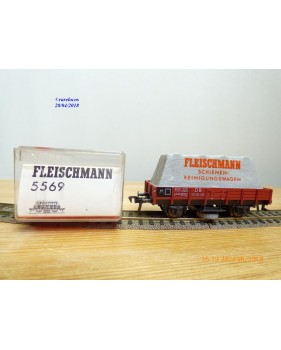 Fleischmann 5569,  wagon nettoyeur de voie type Kklmmo490  DB  neuf   BO