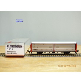 FLEISCHMANN 5335,  wagon couvert à parois coulissantes  type Hbis DB  neuf   BO