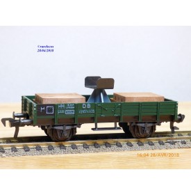FLEISCHMANN 5201, wagon plat  avec support de flêche de grue    DB   neuf   BO