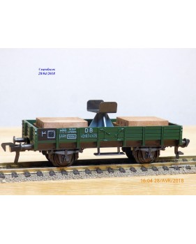FLEISCHMANN 5201, wagon plat  avec support de flêche de grue    DB   neuf   BO