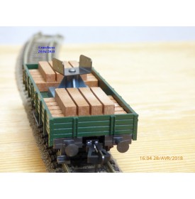 FLEISCHMANN 5201, wagon plat  avec support de flêche de grue    DB   neuf   BO