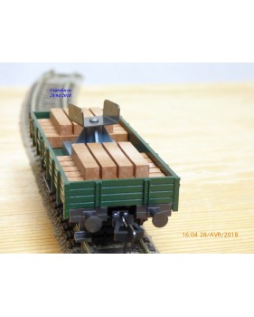 FLEISCHMANN 5201, wagon plat  avec support de flêche de grue    DB   neuf   BO