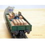 FLEISCHMANN 5201, wagon plat  avec support de flêche de grue    DB   neuf   BO