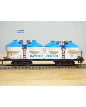 Fleischmann 5480,  wagon trémie silos à ciment  type Kkds 55   BAYERN  ZEMENT   DB    BO