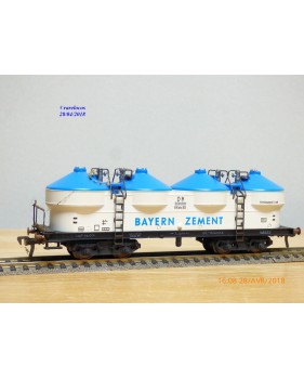 Fleischmann 5234 wagon plat porte conteneurs Lbs 598 World Travel Agency DB BO