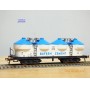 Fleischmann 5234 wagon plat porte conteneurs Lbs 598 World Travel Agency DB BO