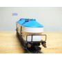 Fleischmann 5234 wagon plat porte conteneurs Lbs 598 World Travel Agency DB BO