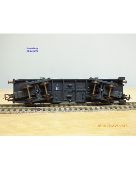 Fleischmann 5234 wagon plat porte conteneurs Lbs 598 World Travel Agency DB BO