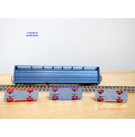 JOUEF  M654, wagon porte autos type Hzf  chargé de 6 voitures   SNCF  neuf   BO