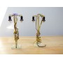 Märklin métal  448/2,  2 lampadaires doubles métal BO