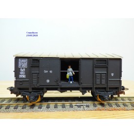 POCHER 305 / 2, rare wagon couvert type F avec personnage   FS  neuf   BO